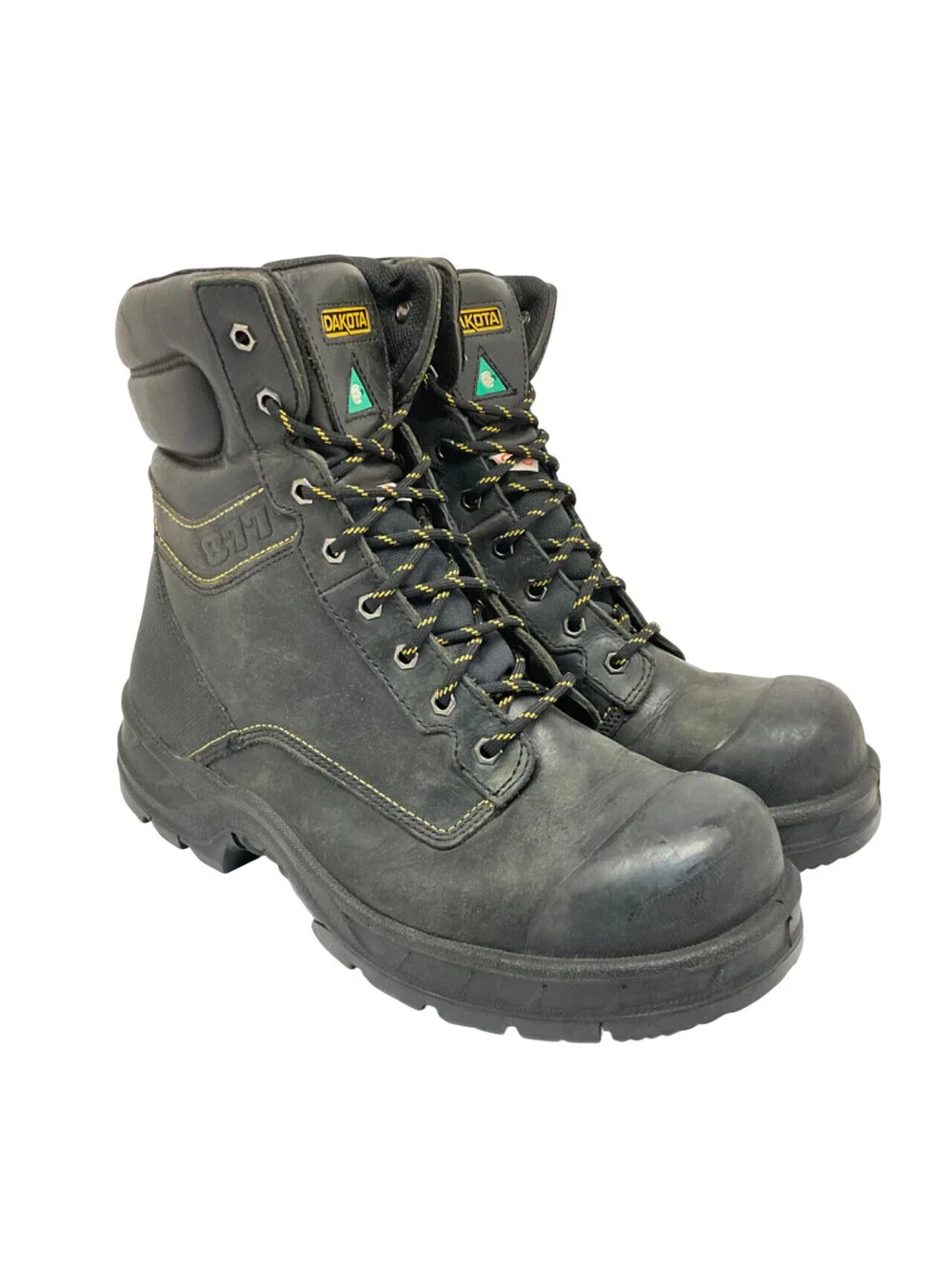 Dakota Men's 8'' 877 Steel Toe Steel Plate Safety Work Boots Black Size 12M
